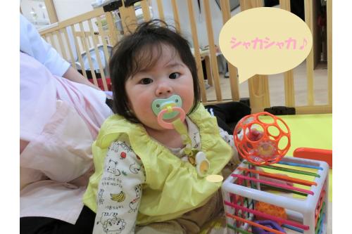 中でも、音の鳴るおもちゃが大人気!<br><span style='color:#8c19ff;'>ガラガラ</span>や<span style='color:#ff8914;'>ぽっとん落とし</span>などを楽しんでいます✨<br><br>たくさん保育園で遊んで、<br>お気に入りのおもちゃをいっぱい見つけてね<span style='color:#ff2323;'>♥</span><br><br><span style='color:#8914ff;'>次回のブログもお楽しみに★</span>