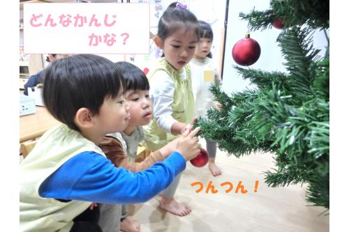 葉っぱを優しく<span style='color:#ff7aff;'>触ったり</span>、<span style='color:#7affff;'>におい</span>をかいで<br>どんな<span style='color:#ff7aff;'>感触</span>でどんな<span style='color:#7affff;'>匂い</span>なのか確かめました<span style='color:#ffbc7a;'>(^_^)</span>