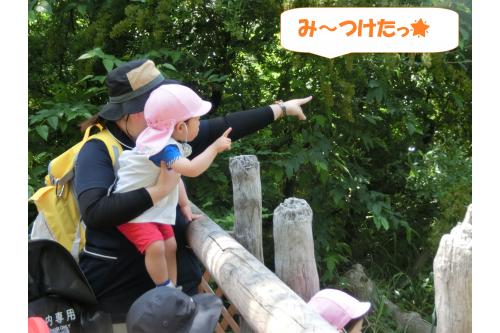 すこ~し離れたところに<br>発見!<br><br><span style='color:#ff7f00;'>「いた~★」</span>と<br>大喜びで指さす先には<br>