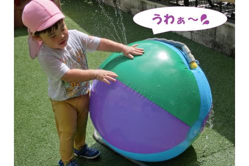 逆に<span style='color:#ff7f00;'>顔から勢いよく<br>水をかぶって</span>みたり(笑)<br><br>様々な遊び方を<br>楽しんでいましたよ<span style='color:#00ffff;'>(^^♪</span>