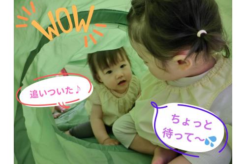 トンネルの中でほかのお友だちに追いつくと<br><span style='color:#007fff;'>「待っとくね～！」</span>と言う表情。<br><br><span style='color:#ff007f;'>「秘密の空間」</span>と言った感じで中できゃはきゃはと<br>かわいい声が聞こえてくることも。<br><br><span style='color:#ff7f00;'>ひよこチーム</span>の中での仲間関係が<br>少しずつできてきているようで<br>登園してきた<span style='color:#00ff00;'>お友だちに手を振ったり</span>にっこりと笑顔を見せてくれたり<span style='color:#00ff7f;'>♪</span><br><span style='color:#ff007f;'>仲良く過ごす姿</span>にこちらもほっこりとしています<span style='color:#ff7f00;'>♡</span><br>これからも<span style='color:#7f00ff;'>かわいい姿</span>をブログでお伝えしていきますね！<br><br>また、次回のブログもお楽しみに<span style='color:#ffff05;'>★</span>